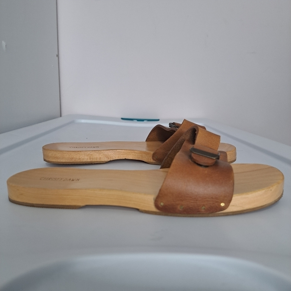 Christy Dawn Ventura Clog Cognac Leather 7 - Picture 5 of 11